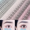 Natural False Eyelashes Wispy Individual Lashes, 3D-C-9-10-11mm Cluster Lashes Pack