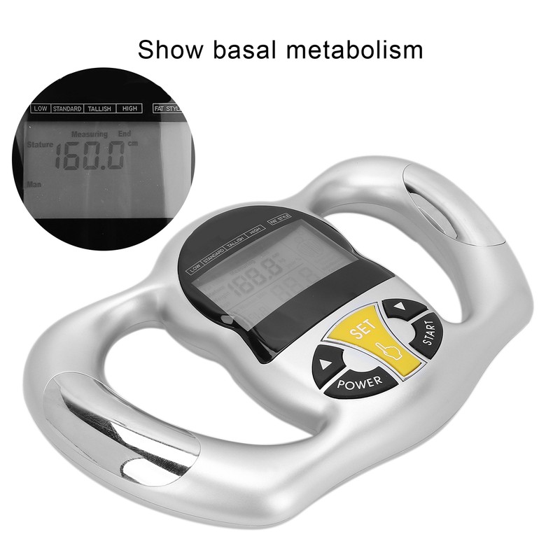 Handheld Body Fat Measuring Instrument BMI Meter Fat Analyzer Monitor