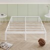 Cieemine 12 Inch White Full Size Bed Frame, Heavy Duty