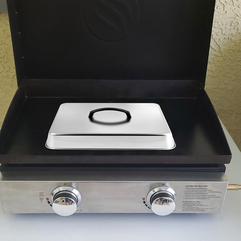 Rectangular Basting Cover, Stainless Steel Grill Cover Lid for Melting