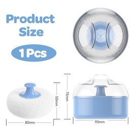 Powder puffs, body powder applicator, body powder applicator with blue containers, powder puff box, softer, skin-friendly, easy to carry applicator, hygienic storage for home and bottom.