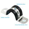 Bonsicoky 10 Pack 18mm Cable Clamp with Rubber Lined -