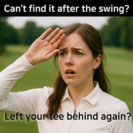 DACHSTEE Golf Tee Leash and Anchor – Prevents Tee Loss Dachshund – Fun Golf Accessory Gift for Dog Lovers Tether Saver (Dark Brown)