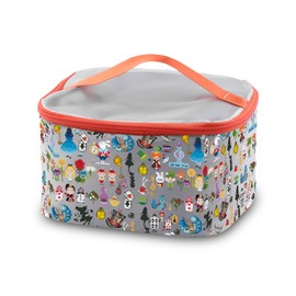 PXTIDY Alice Wonderland Characters Cosmetic Case Alice Fairy Tale Fans Gift Alice Theme Cartoon Makeup Organizer Bag