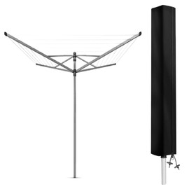 Liekadijiae Clothes Airer Cover, 210D Waterproof and UV-Resistant, Protective Cover for Rotary Dryer Cover, Waterproof Oxford Fabric Rotary Airer (160 x 15 x 15 cm)