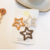 Gradient Color Star-Shaped Hair Clips Set, Cool and Sweet Gal hair pin, 3-Pack Fashion Hair Accessories (Amber)