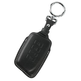CISUI for Lexus Leather Key Fob Cover Case with Keychain Compatible with Lexus RX ES GS LS NX RS GX LX RC LC Smart Key (Black)