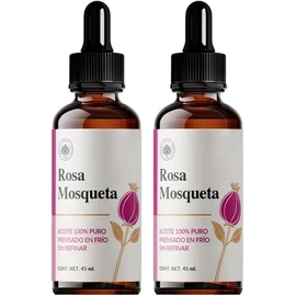 Árbora 2Pack Aceite de Rosa Mosqueta 100% Puro Sin Refinar Prensado en Frío Hidrata - Regenera - Anti-Edad Atenúa Estrías, Cicatrices y Líneas de Expresión Rostro, Cuerpo y Cabello 45ml