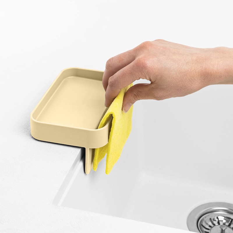 Blim Plus Sponge Holder with Suction Cups, Matte Yellow (Desert)