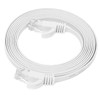 Cable Ethernet Plano Blanco CAT6 Gigabit 8 Núcleos Par Trenzado