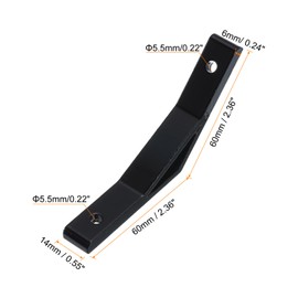 sourcing map 4Pcs 135 Degree Angle Aluminum Profile Corner Brackets, Corner Brace Joint Connectors for 2020 Series (Black)