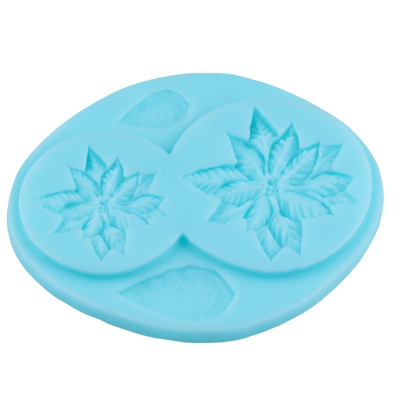 Christmas Flower Fondant Mold Poinsettia Flower Silicone Molds