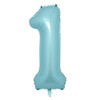 16 Inch Candy Light Blue Foil Number Balloons Digital Globos