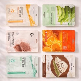 Paquete de 15 mascarillas coreanas faciales gran variedad rejuvenecedoras con múltiples beneficios para tu piel + REGALO 1 mascarilla de labios
