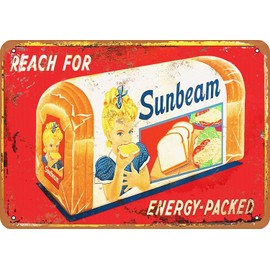 Tin Sign Sunbeam Bread - Vintage Metal Sign 8 x 12 Inches
