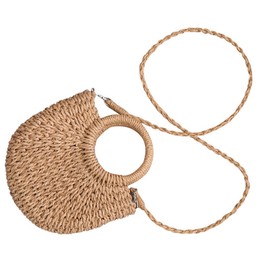 Healeved Elegant Woven Straw Bag Tote Bag Crochet Shoulder Small Crossbody Purse Beach for Women