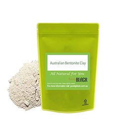 purelyBlack Australian Bentonite Clay Food Grade for Detoxifying Facial Mask Organic (100g)