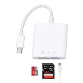 USB C SD Card Reader,Lorlorkool Memory Card Reader with Power Supply Port for iMac, iPad Pro Air Mini, MacBook Pro Air,Galaxy,MicroSD/SD