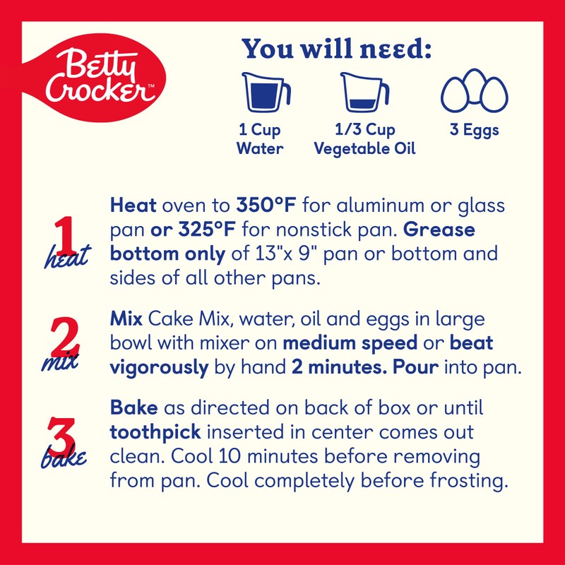 Betty Crocker Delights Super Moist Party Rainbow Chip Cake Mix,