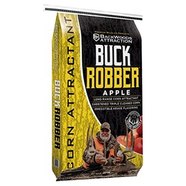 BACKWOODS ATTRACTION BUCKROBBER Apple - Long-Range Corn Attractant - Sweetened Triple Cleaned Corn - 50 Pound Bag