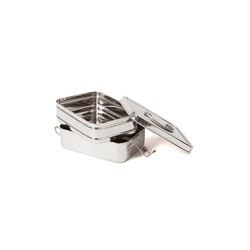 ECO Brotbox Lunch Box XL Double Stainless Steel with 2