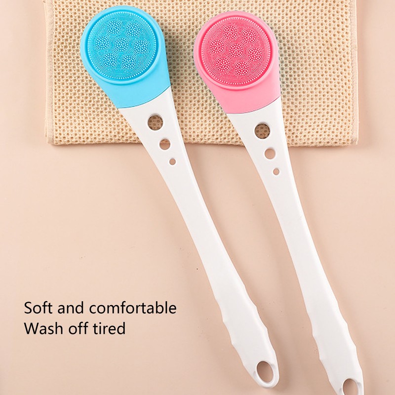 Electric Body Scrubber Shower Brush Long Handle Waterproof Cordless Body