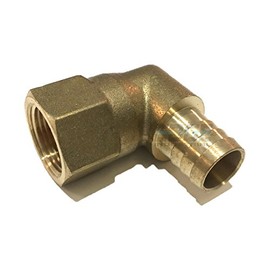 EDGE INDUSTRIAL 3/4" Hose ID to 3/4" Female NPT FNPT 90 Degree Brass Elbow Fitting Fuel/AIR/Water/Oil/Gas/WOG (Qty 01)