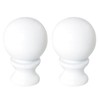 DGBRSM 2pcs 1-1/2 Inch Lamp Finial Oil Rubbed White Steel