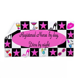 CafePress Nurse Diva 30"x60" Absorbent Cotton Back, Soft Beach, Pool Towel