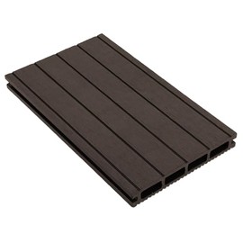Montafox WPC Decking Boards, Complete Set, Hollow Chamber Board, Complete Kit, Substructure Clips