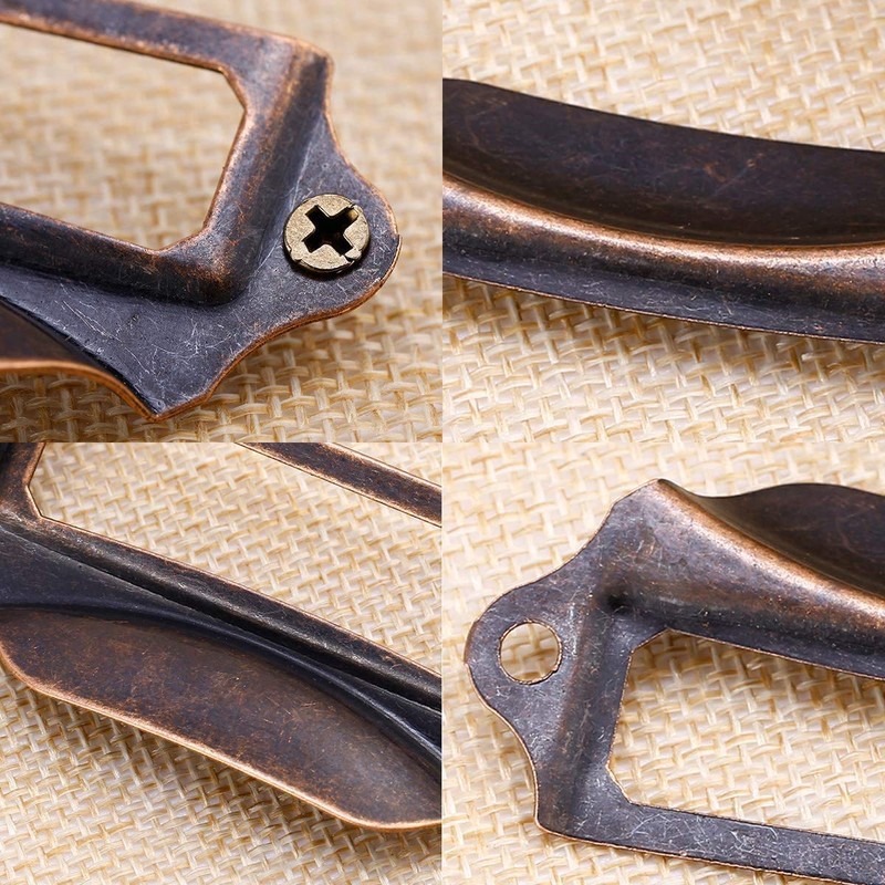 Namvo Pack of 20 Label Holder Pull Handles, Vintage Iron