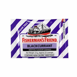 Fisherman's Friend Sugar Free Mouth Freshener - Blackcurrant - Soothing and Fruity Lozenges 25g (Pack of 3)