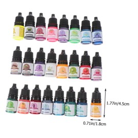 OSALADI 24Pcs Liquid Pigment Colorant for DIY Resin Crafts Oily Color Resin Dye for Epoxy Non Toxic Bright Colors for Art Projects and Creative Crafts
