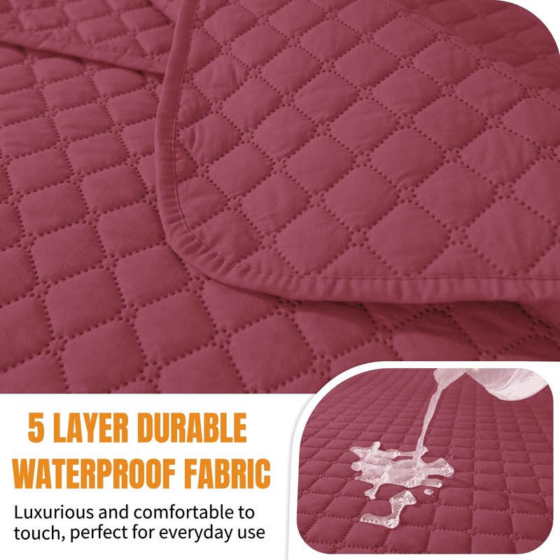 XINEAGE Water Resistant Recliner Cover, 3 Seat Sofa Covers with