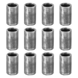 PATIKIL M4 Steel Spacers, 12 Pcs Metal Spacers Steel 4mm ID x 6mm OD x 10mm L Carbon Steel Spacer Screw Standoff Round for 1/6in or M4 Screw Bolts