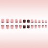 Yamobi Pack of 24 Leopard Print French Tip Press-on Nails,