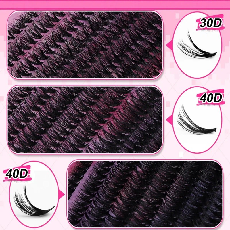 Kit De Extensión 640 Natural Lash Curl D 30d+40d+50d