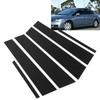 6 Pcs Side Door Window Cover Glossy Black Pillar Post