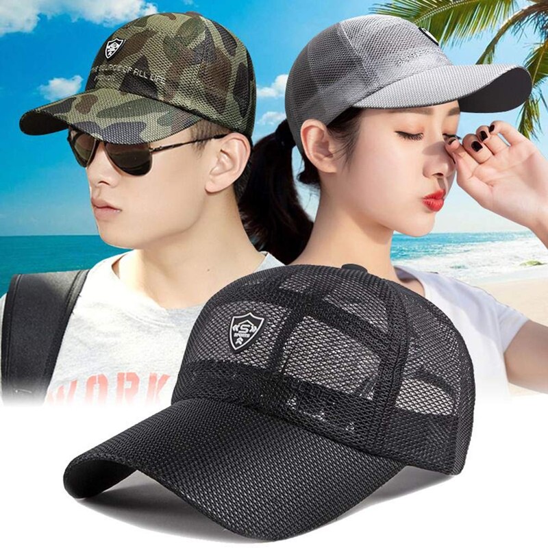 RUICHENG Mesh Cap Men's Trucker Baseball Cap Summer Breathable Outdoor
