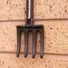 Cast Iron Wall Mounted Fork Outdoor Garden Tool Thermometer Decoration