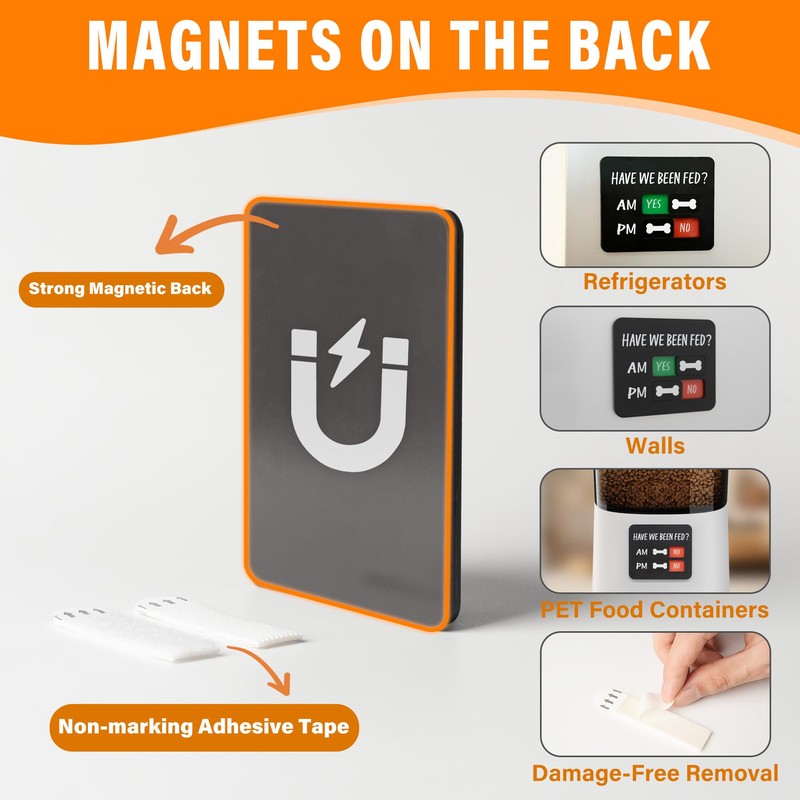 EliteSign Dog Feeding Reminder Sign with Magnet, Pet Feeding Tracker