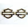 Custom 2Pcs Set Gloss Black Gold Double Layer Harley CVO