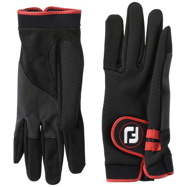 FootJoy 22 Weather Grip Extreme Men's Golf Gloves, black/red