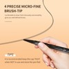 Music Flower eyebrow pencil,Dual-Ended Microfilling Eyebrow Pen, Liquid Eyebrow Pen