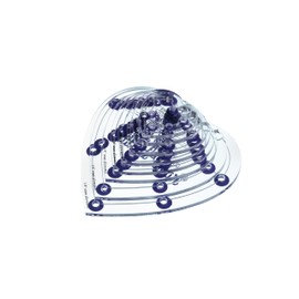 The Quilted Bear Heart Quilting Templates - Set of 8 Non-Slip Clear Acrylic Patchwork Quilt Templates, Quilting Accessories for Patchwork, Dressmaking and Sewing (3/4 inch - 3 inches)