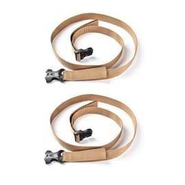 XINGSUI 2 Khaki Luggage Straps Extra Long Luggage Straps with Lockable Buckles Hiking Straps Fits All Seat Belts of All Travel Bags