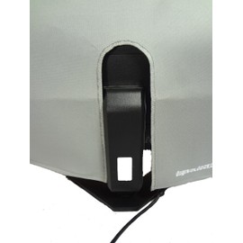 Computer Monitor Dust Cover - 22 to 24 Inch LCD Flat Screen HD Protector [Antistatic, Water Resistant, Heavy Duty Fabric, Silver] by DigitalDeckCovers