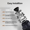 Ranein 1/2 HP Garbage Disposal with Power Cord, Quiet Stainless