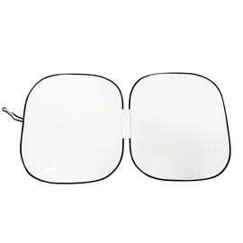 Car Windshield Sun Shade, Keep Car Cool Sun Protection Cover, Foldable Silver Coated Cloth Heat Blocker, Summer Outdoor Portable Accessories for Most Cars、SUV、MPV、RV、Trucks (Black #51.2" x 29.5 ")