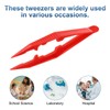 PATIKIL 30 Pcs Plastic Tweezers for Craft, 4" Small Plastic